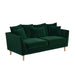 Solace+CoSolace+Co Avery 3 Seater Scatter Back Velvet Emerald Green - Rest Relax