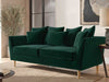 Solace+CoSolace+Co Avery 3 Seater Scatter Back Velvet Emerald Green - Rest Relax