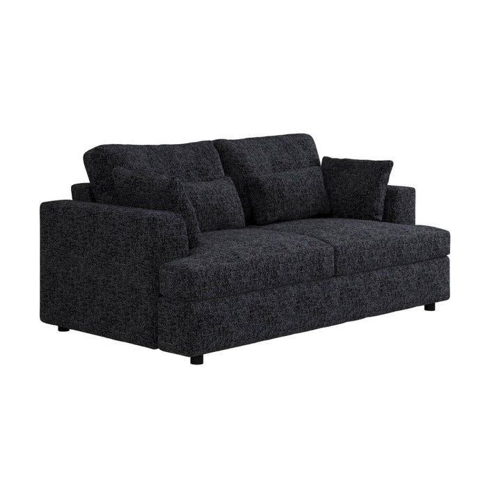 Solace+CoSolace+Co Drew 2 Seater Charcoal Grey Chenille Sofa - Rest Relax