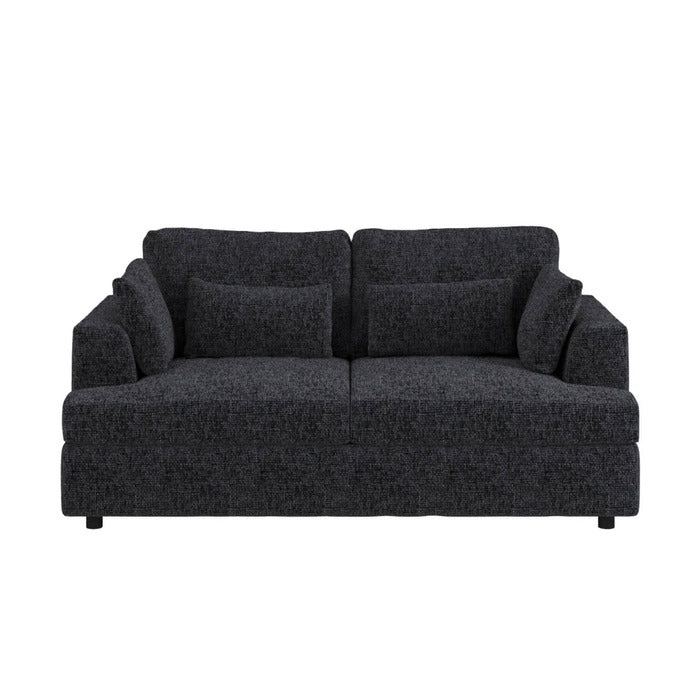 Solace+CoSolace+Co Drew 2 Seater Charcoal Grey Chenille Sofa - Rest Relax