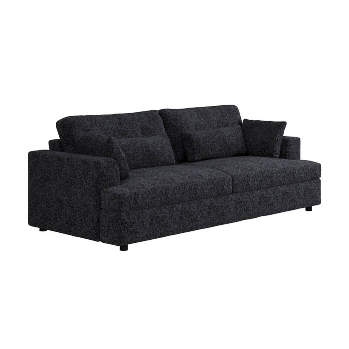 Solace+CoSolace+Co Drew 3 Seater Charcoal Grey Chenille Sofa - Rest Relax