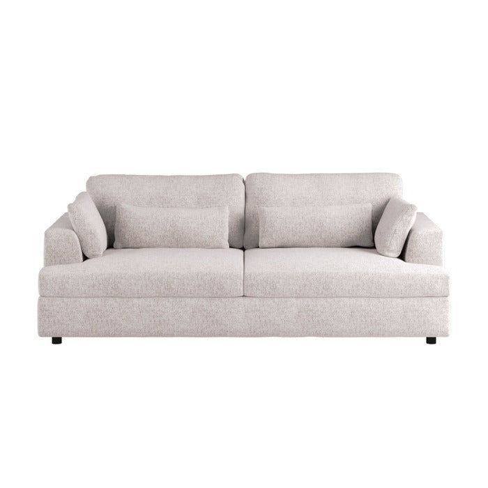 Solace+CoSolace+Co Drew 3 Seater Cream Chenille Sofa - Rest Relax