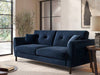 Solace+CoSolace+Co Ellison 3 Seater Navy Blue Velvet Sofa - Rest Relax