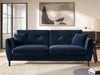 Solace+CoSolace+Co Ellison 3 Seater Navy Blue Velvet Sofa - Rest Relax