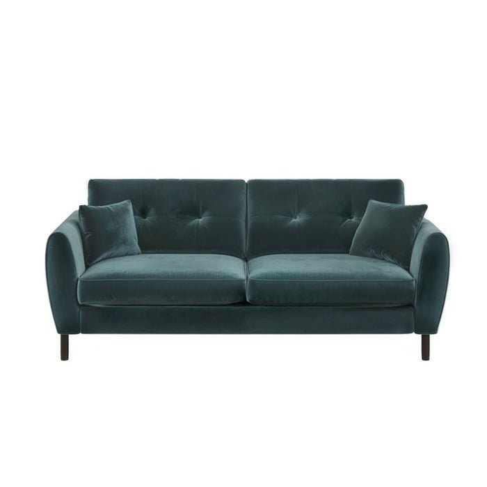 Solace+CoSolace+Co Ellison 3 Seater Navy Blue Velvet Sofa - Rest Relax