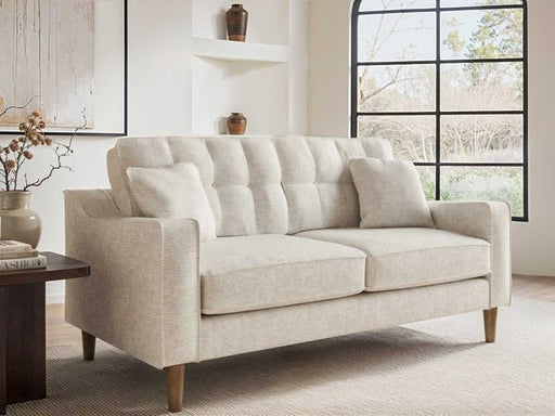 Solace+CoSolace+Co Jude 2 Seater Mid Century Beige Chenille Fabric Sofa - Rest Relax