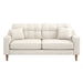 Solace+CoSolace+Co Jude 3 Seater Mid Century Beige Cheille Fabric Sofa - Rest Relax