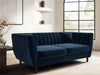 Solace+CoSolace+Co Remi 2 Seater Mid Century Navy Blue Velvet Sofa - Rest Relax