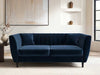 Solace+CoSolace+Co Remi 2 Seater Mid Century Navy Blue Velvet Sofa - Rest Relax