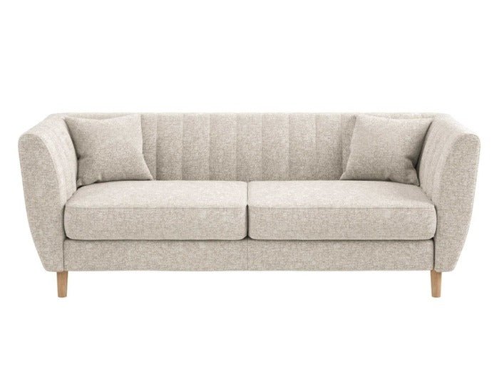 Solace+CoSolace+Co Remi 3 Seater Mid Century Beige Chenille Sofa - Rest Relax