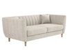 Solace+CoSolace+Co Remi 3 Seater Mid Century Beige Chenille Sofa - Rest Relax