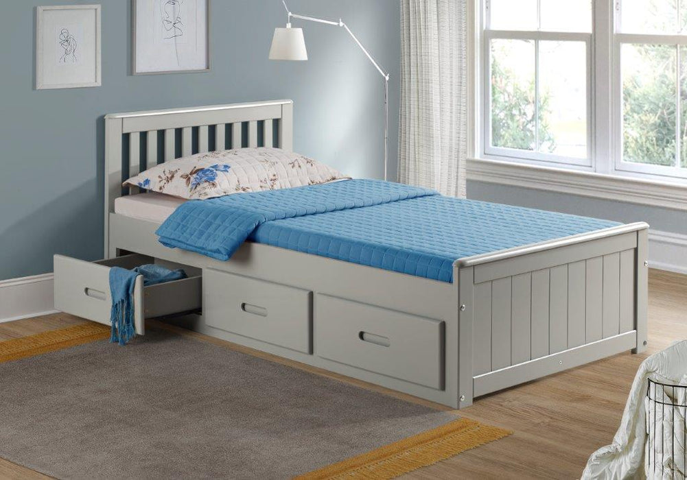 Visco Therapy3'0 Mission Grey Wooden Storage Bed - Rest Relax