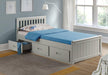 Visco Therapy3'0 Mission Grey Wooden Storage Bed - Rest Relax