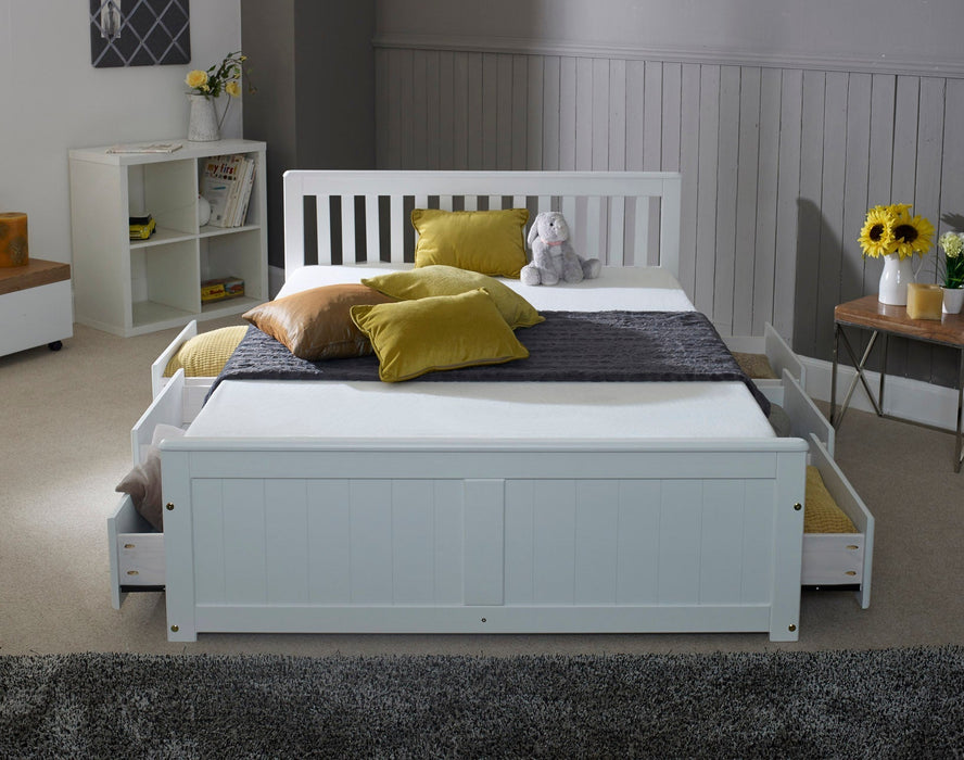 Visco Therapy4'0 Mission Storage Bed in White - Small Double - Rest Relax