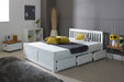 Visco Therapy4'6" Mission White Wooden Storage Bed - Rest Relax