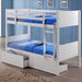 Visco TherapyBedford White Wooden Bunk Bed Frame - 3ft Single - Rest Relax