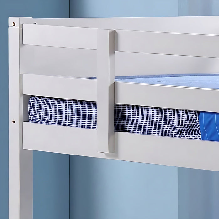 Visco TherapyBedford White Wooden Bunk Bed Frame - 3ft Single - Rest Relax