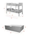 Visco TherapyBedford White Wooden Bunk Bed Frame - 3ft Single - Rest Relax