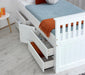 Visco TherapyCaptains White Wooden Storage Bed Frame - 3ft Single - Rest Relax