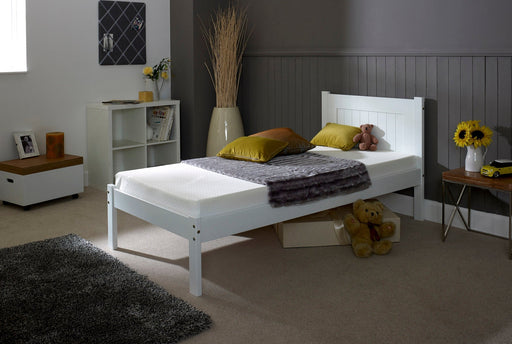 Visco TherapyClifton White Wooden Bed Frame - Rest Relax