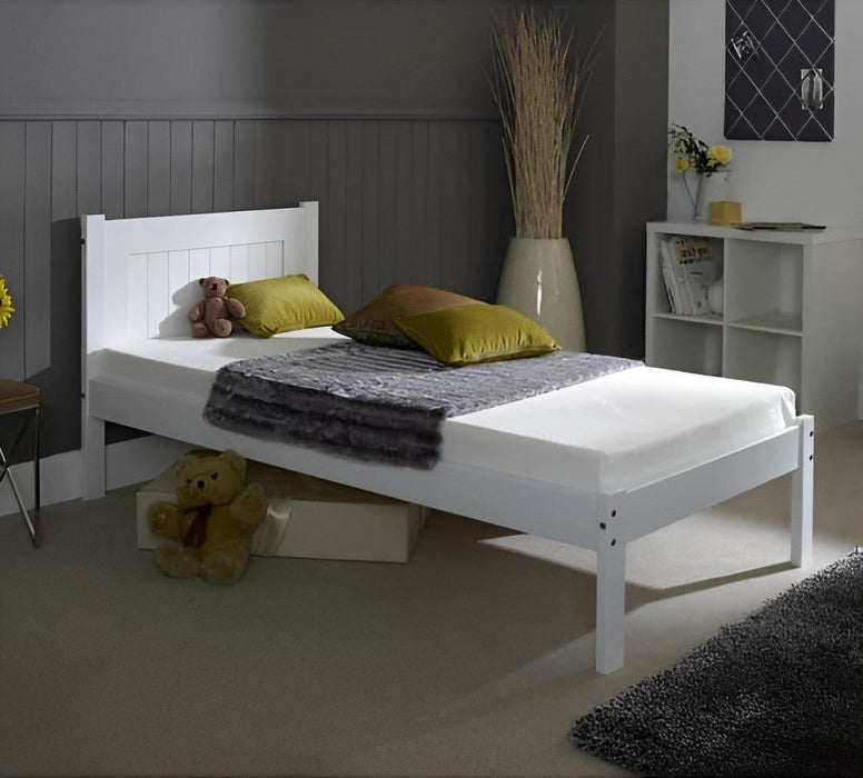 Visco TherapyClifton White Wooden Bed Frame - Rest Relax