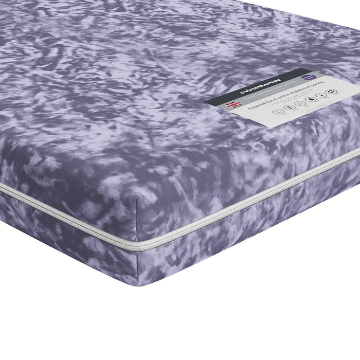 Essential Eco Comfort Waterproof Sprung Mattress – full mattress, angled studio shot on a white background