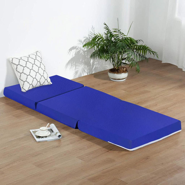 Visco TherapyKids Folding Faux Leather Futon Mattress - Multiple Colours Available - Rest Relax