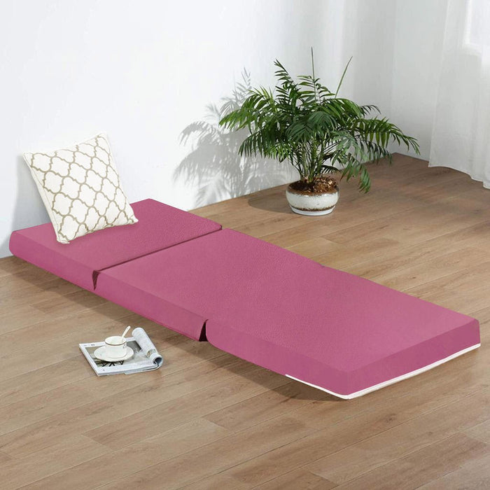 Visco TherapyKids Folding Faux Leather Futon Mattress - Multiple Colours Available - Rest Relax
