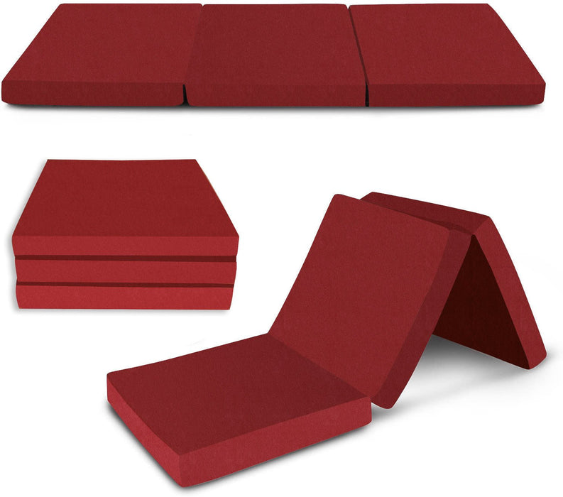 Visco TherapyKids Folding Faux Leather Futon Mattress - Multiple Colours Available - Rest Relax