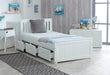 Visco TherapyMission White Wooden Storage Bed - Rest Relax