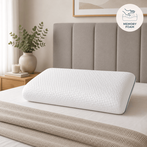 Visco TherapyMoulded Memory Foam Pillow with Cooling Graphite Cover - Swann Sleep Ltd T/A Rest Relax