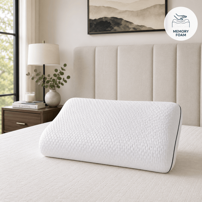 Visco TherapyMoulded Memory Foam Pillow with Cooling Graphite Cover - Swann Sleep Ltd T/A Rest Relax