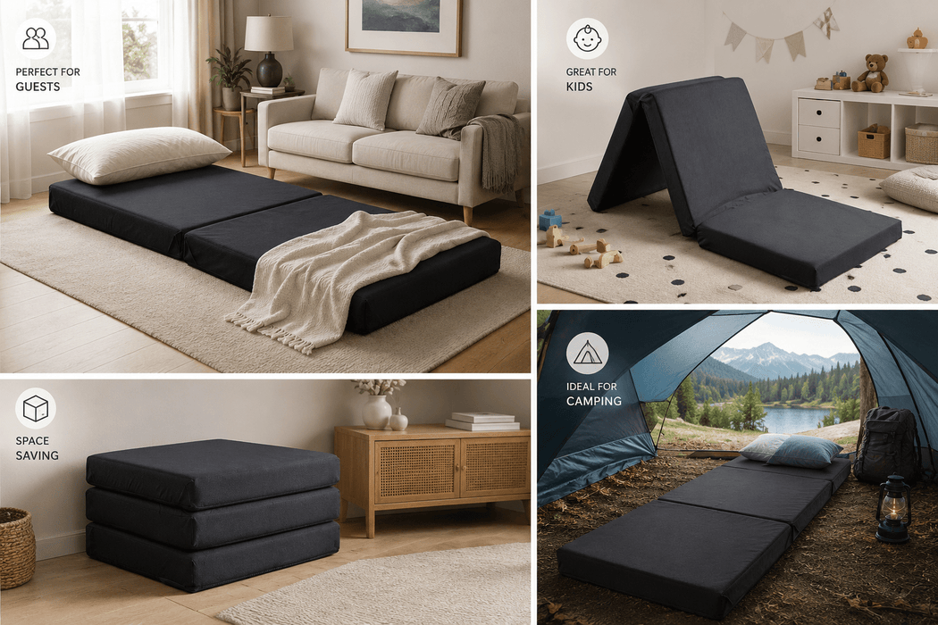 Visco TherapySingle Folding Z-Bed Mattress – Guest & Travel Mattress - Swann Sleep Ltd T/A Rest Relax