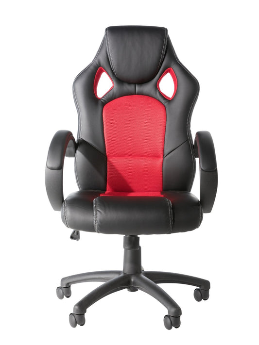 Alphason Daytona Faux Leather Chair in Black and Red Alphason