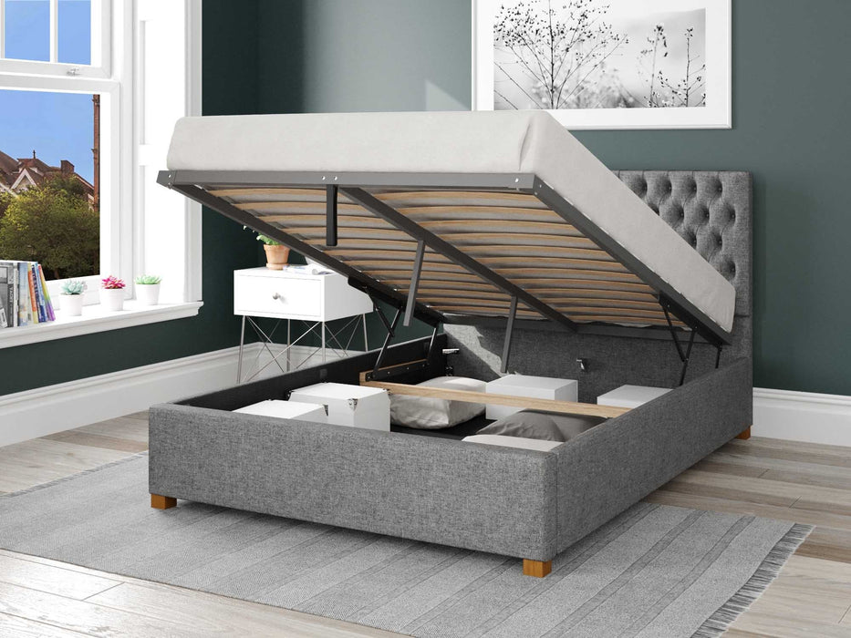 AspireAspire Furniture Monroe Fabric Ottoman Bed - Rest Relax