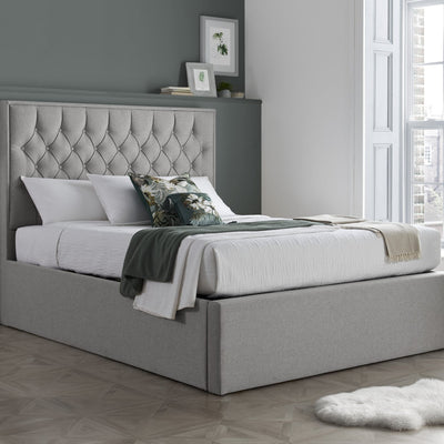 BedmasterWilson Grey Fabric Ottoman Bed - Rest Relax