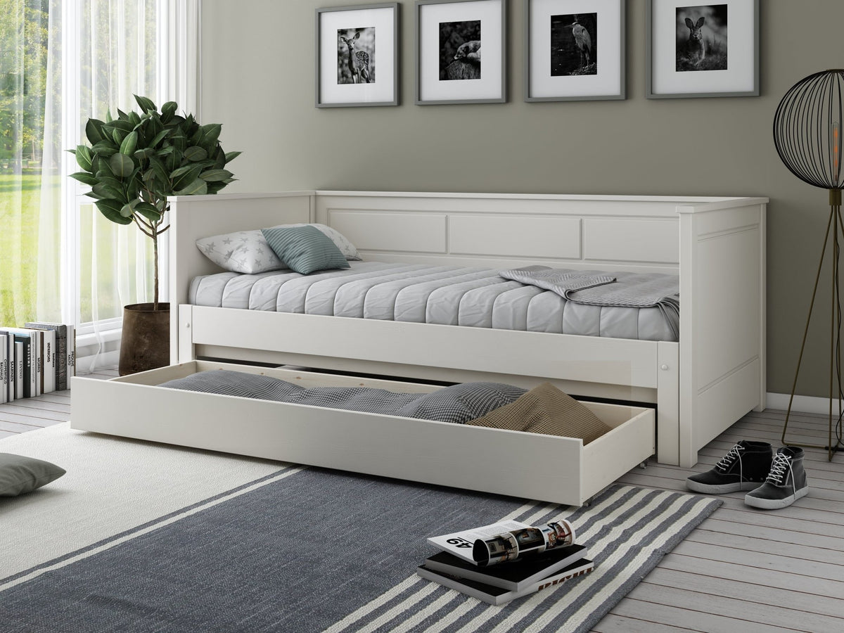 Noomi Erika Guest Bed White | Stylish and Versatile Guest Bed with Pull ...